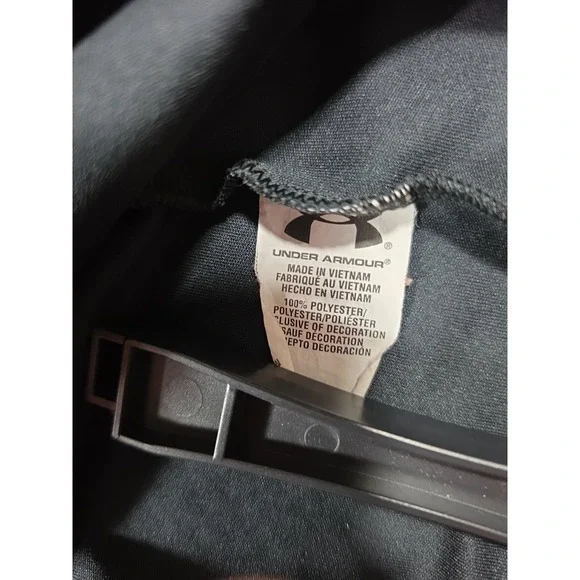 Under Armor Black and Orange Men's Heat Gear‎ Polyester Athletic Shirt Size 2XL - Picture 7 of 9